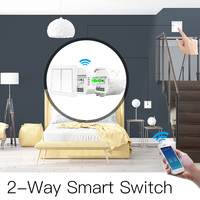 Interruptor de luz inteligente con Wifi, módulo de Control remoto con aplicación Smart Life, 2 entradas y 2 vías