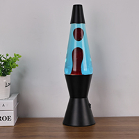 Corps de bouteille en verre à base de métal noir moderne cadeau pour enfants mouvement lumière volcanique tension de sécurité lumière de lave à faible puissance