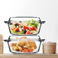 Ensemble de casseroles en verre borosilicate résistant à la chaleur, compatible avec les plaques à induction, fabrication directe d'usine, pot à soupe classique, ustensiles de cuisine