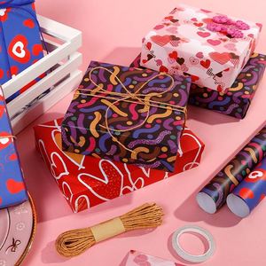 Wholesale Birthday and Valentine's Day <b>Wrapping</b> <b>Paper</b> Roll 80gsm Art <b>Tissue</b> 43*300cm Custom Luxury Gift Packaging - Product Image 3