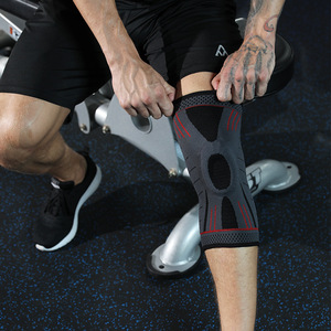 Knee <b>Pad</b> 3D Woven Silicone Support Breathable For <b>Running</b> Cycling Fitness Protection Unisex Universal Size - Product Image 3