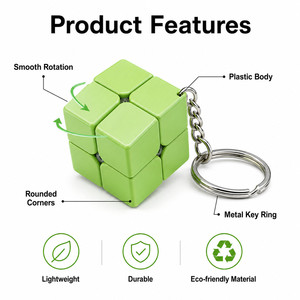 Llavero con Cubo Mágico Mini 2x2 Personalizado con Logotipo, Juguete de Rompecabezas, Cubo de Velocidad, para Regalo Promocional, Educativo, Antiestrés - Product Image 4