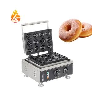 중국 도매 12 PCS 미니 도넛 와플 메이커 스낵 식품 상업용 스틱 와플 기계