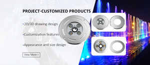 Vuông không thấm nước <span class=keywords><strong>IP68</strong></span> <span class=keywords><strong>LED</strong></span> hồ bơi ánh sáng cho hồ bơi đài phun nước 316L thép không gỉ 2700-6500K màu Temp 3-năm bảo hành - Product Image 2