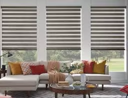 Trang Trí Căn Hộ Hai Lớp Vải Ngựa Vằn Màu Ngày Đêm Con Lăn Mù Mờ Màn Tầm Nhìn Ngang Rèm Cửa Cassette - Product Image 6