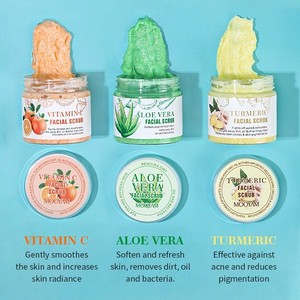 Gommage Visage Exfoliant Contrôle Sébum à l'Huile de Carotte, Myrtille, Vitamine C, Noix de Coco et Curcuma, Soin de la Peau, Marque Privée - Product Image 2