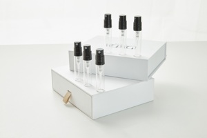 ขวดทำน้ำหอมขนาดเล็ก<span class=keywords><strong>1</strong></span>มล. <span class=keywords><strong>1</strong></span>.5มล. 2มล. <span class=keywords><strong>3</strong></span>มล. ขวดแก้วตัวอย่างพร้อมปั๊มสเปรย์พลาสติกขวดทดสอบขนาดเล็ก - Product Image 5