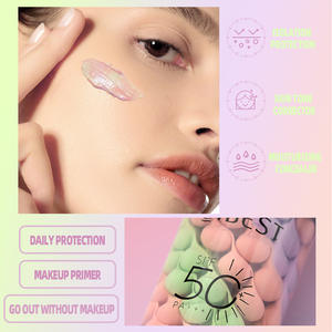 كريم واقي من الشمس بعامل حماية 50 بالجملة، 3 ألوان في واحد، كريم عازل بتغطية كاملة مقاوم للماء، أساس مكياج - Product Image 5