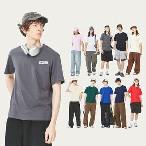 O-Neck Slim Fit Men's T Shirt Custom Brand Logo 220gsm High Quality Unisex T Shirts Manufacturer Custom Screen Print - Product Image 1