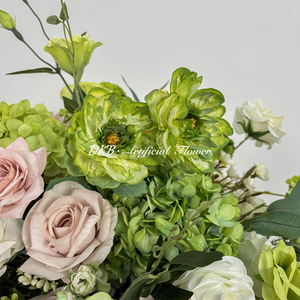 DKB - Bola de Flores de Rosa Blanca de Seda en Oferta, con Hojas Verdes de Eucalipto, para Decoración de Bodas y Eventos - Product Image 4