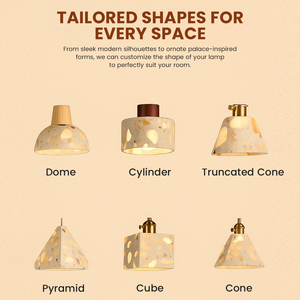 Translucent <strong>Small</strong> Half-dome LED <strong>Chandelier</strong> Pendant <strong>Light</strong> with Wooden Cone-shaped Connector for Restaurant Kitchen Island - Product Image 6