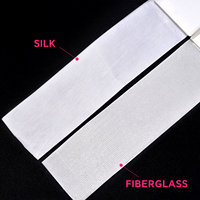 Bandes adhésives ultra-fines respirantes en soie et fibre de verre pour ongles, blanches, professionnelles, pour réparation et extension DIY