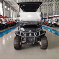Voiture de golf électrique tout-terrain 6 places surélevée, moteur 72V 5KW, batterie au lithium, véhicule tout-terrain en acier pour la chasse