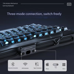 Teclado Mecánico GravaStar K1 Endless Black para el Hogar, Conexión Inalámbrica y por Cable, Tercera Conexión, 235 Horas de Larga Duración - Product Image 2