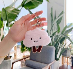 Broche nuage créative pendentif nuage cartoon belle épingle à cheveux nuage sac en <span class=keywords><strong>peluche</strong></span> accessoires poupée en tissu porte-clés - Product Image 2