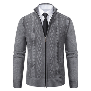 TONGYANG Cardigan da Uomo Autunnale, Maglione Invernale Caldo, Giacca di Alta Qualità con Collo Alto e Cerniera - Product Image 4