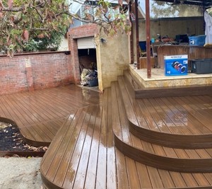 Revêtement de sol en bois WPC anti-corrosion de qualité supérieure Rouleau de jardin WPC <span class=keywords><strong>Bar</strong></span> WPC Decking pour Villa Club - Product Image 4