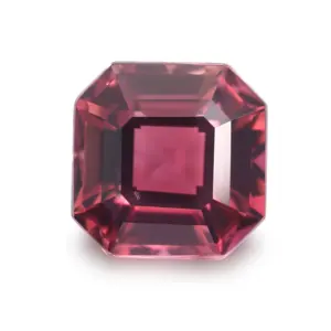 High Quality Colourful Natural Gemstones 0.89ct Natural Orange Pink Asscher Tourmaline Loose Stone With GRC Certificate