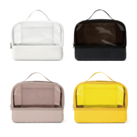 Pochette Organisateur Réutilisable Imperméable pour Sacs de Plage, Rangement Cosmétique, Trousse de Toilette de Voyage, Étui Transparent à Fermeture Éclair