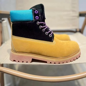 Bottes de travail occidentales pour hommes, de luxe, originales, de créateur, à lacets, imperméables, respirantes, en cuir véritable, durables et chaudes - Product Image 1