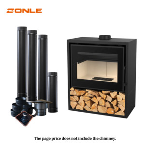 Poêle à bois moderne de style minimaliste de 11,8 kW, écologique, foyer intérieur, poêle à bois pour villa, appartement - Product Image 1