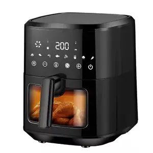 6.5L Uniformly Heated Circulation Fried Cooking Electric Oven Stainless Steel Housing Digital Touch Screen Air Fryer Without Oil