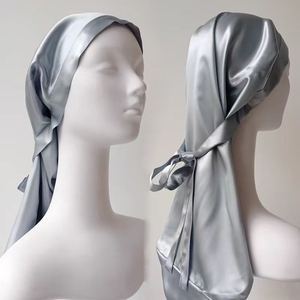 Bonnet de nuit en satin de soie de mûrier 100 % naturelle, personnalisable avec logo, pour protéger les cheveux – Vente en gros - Product Image 2