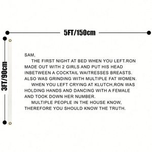 ผ้าแขวนผนังลายเจอร์ซีย์ชอร์ ขนาด 3x5 ฟุต ผลิตจากโพลีเอสเตอร์ พิมพ์ลายดิจิทัล เหมาะสำหรับตกแต่งหอพัก ห้องนอน ห้องนั่งเล่น ธงตกแต่งเพื่อการศึกษา - Product Image 3