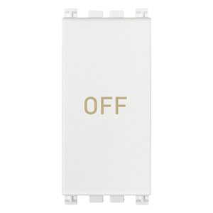 Push <b>Button</b> Switch 1P <b>NO</b>+NC 10A White OFF Symbol 4.1x2.8x5.3cm - Product Image 1