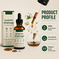 TK Meilleures ventes OEM Marque privée Gouttes liquides de drainage lymphatique Complément alimentaire à base d'extraits de plantes et de vitamines