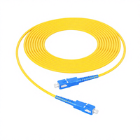 Cable de Fibra Óptica SC-SC 3M Personalizado OEM, Monomodo G652D LSZH PVC 5G, Cable de Conexión de Fibra Óptica para Redes de Telecomunicaciones FTTH
