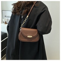 Sac à bandoulière coréen tendance pour femme, petit sac à chaîne sous le bras, couleur unie, prix abordable