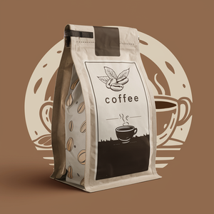 Kustom dicetak ritsleting persegi Ziplock Mylar kacang sisi Gusset kantong bawah datar dengan katup berdiri kemasan kantong kopi - Product Image 1