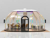 Dôme transparent de luxe personnalisé pour l'extérieur, maison bulle, maison ciel étoilé, tente dôme préfabriquée, maison dôme PC
