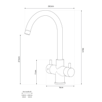 Robinet de cuisine Verona - Modèle 4 voies 330942-WH Italie