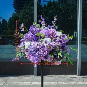 Excellent Quality 50cm purple Rose <b>Flower</b> Ball Centerpiece for Wedding Party Table Decor - Product Image 2