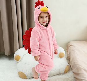 <span class=keywords><strong>Pijama</strong></span> de Bebé HAOXUAN con Estampado de Gallo Rosa, de <span class=keywords><strong>Terciopelo</strong></span> Ecológico, con Mangas Abullonadas, para las Cuatro Estaciones, con Cierre de Botones y <span class=keywords><strong>Cremallera</strong></span> Oculta - Product Image 4