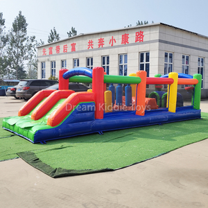 Inflatable khóa học trở ngại thư bị trả lại nhà với Slide thư bị trả lại khu vực và đường hầm trở ngại thư bị trả lại khu vực nhảy lâu đài cho trẻ em - Product Image 4