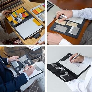 Porte-documents avec logo personnalisé, organiseur de <span class=keywords><strong>CV</strong></span>, porte-documents 3-en-1 avec accessoires magnétiques pour la maison et le bureau - Product Image 6