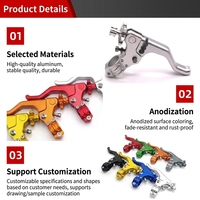 Embrayage à tirage facile sur mesure, usiné CNC, compatible avec les poignées d'embrayage de moto, en aluminium 6061-T6, fabrication OEM