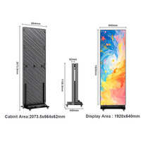 Poster LED Digitali P2 P2.5 per Interni, Schermo LED Pubblicitario ad Alta Definizione, Display LED da Pavimento Controllato via WiFi