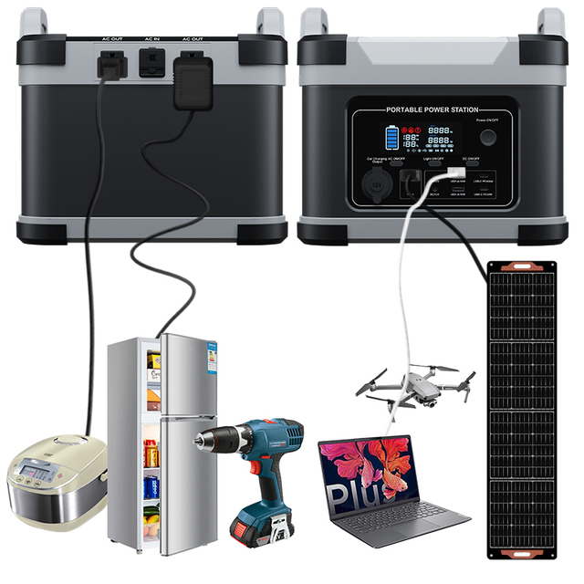 For BPI Eu AC 220V 230V Outdoor Camping Portable Power Station Generator 1000w 2000w Solar Power Bank Station External Battery C