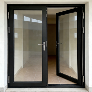 Puertas Francesas Modernas de Doble Entrada con Marco de Aluminio, Vidrio Exterior de Seguridad, Aleación de Aluminio para Interiores y Exteriores - Product Image 5