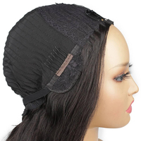Colección de pelucas de pelo liso V-Part: Brasileño recto, negro natural y marrón, diseño en forma de U