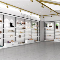 Marque moderne à talons hauts chaussures pour femmes sac à main présentoirs conception personnalisée pour la décoration de centre commercial