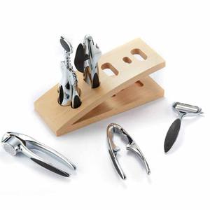 Gadgets de cuisine ensemble de cuisine en alliage de zinc ouvre-bouteille de <span class=keywords><strong>vin</strong></span> ouvre-boîte pince en noyer - Product Image 1