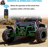 Treuil électrique LION WINCHS WIN-4000S-12V 12V 4000LBS pour véhicules tout-terrain ATV/UTV avec corde synthétique et câble en acier