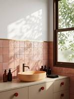 Carreaux muraux en porcelaine transparente haute brillance de la série Palermo, 125x125 mm, carreaux carrés multi-faces aléatoires pour murs de cuisine et de salle de bain