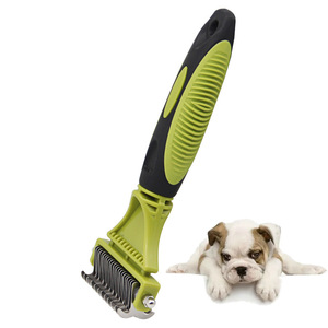 Manufacturer Wholesale <b>Pet</b> Deshedding <b>Brush</b> Custom Logo Hair Cutting Double Sided Dogs Grooming Tool Comb - Product Image 4