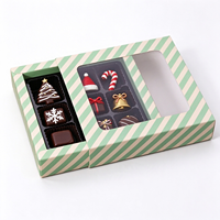 Boîte de 12 chocolats pour la Saint-Valentin, emballage de luxe avec fenêtre transparente, bonbons de mariage, truffes de Noël, boîte cadeau de 8 barres de chocolat